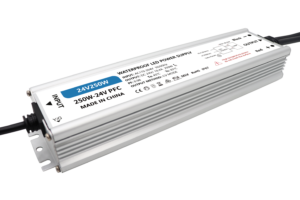 200W 12V or 24V DC IP67 Triac & 1-10V Dimmable Waterproof Power Supply with Power Plug